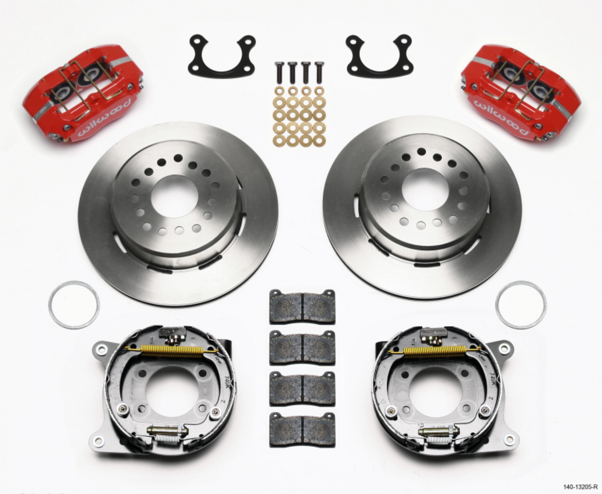 Picture of Wilwood Dynapro Dust-Boot P-S Park Brake Kit Red Small Ford 2-66in Offset