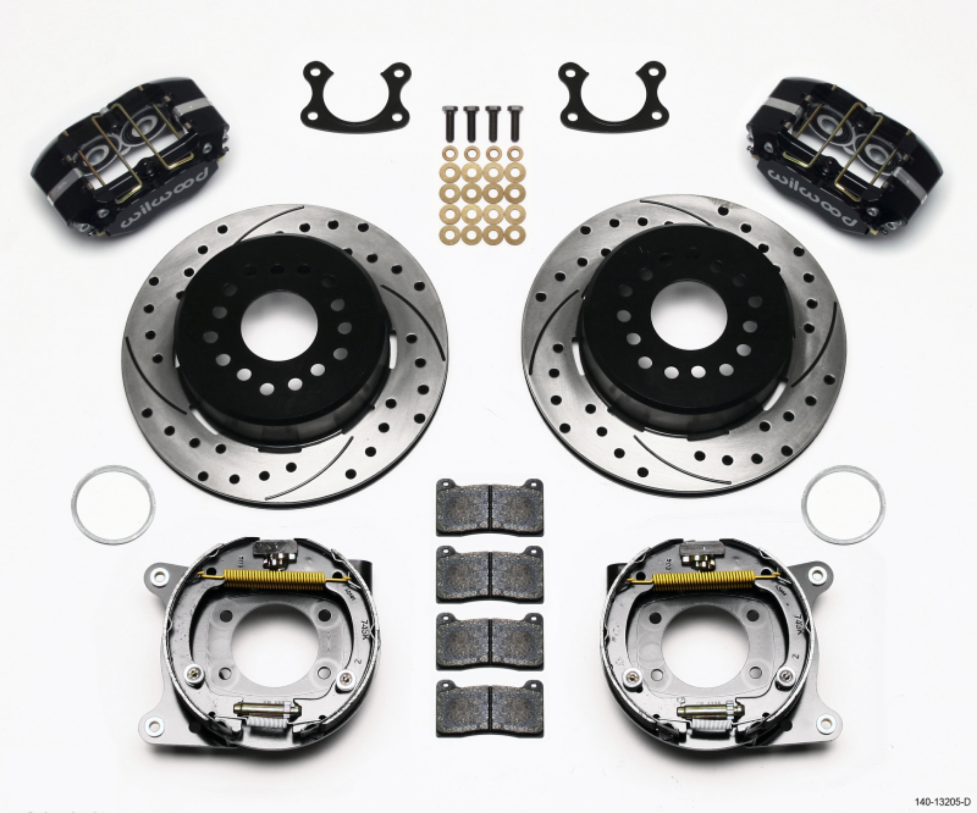 Picture of Wilwood Dynapro Dust-Boot P-S Park Brake Kit Drilled Small Ford 2-66in Offset