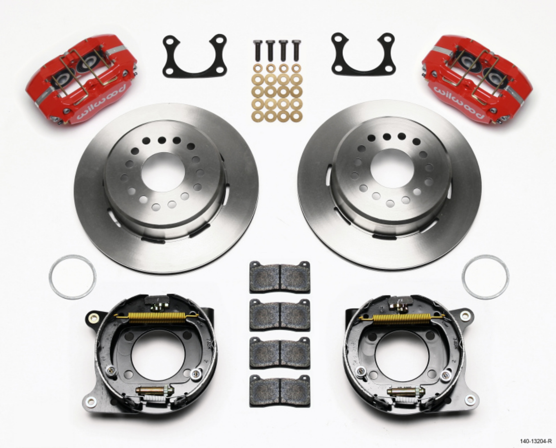 Picture of Wilwood Dynapro Dust-Boot P-S Park Brake Kit Red Big Ford 2-36in Offset