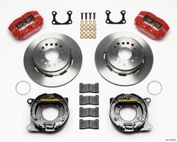 Picture of Wilwood Dynapro Dust-Boot P-S Park Brake Kit Red Big Ford 2-36in Offset