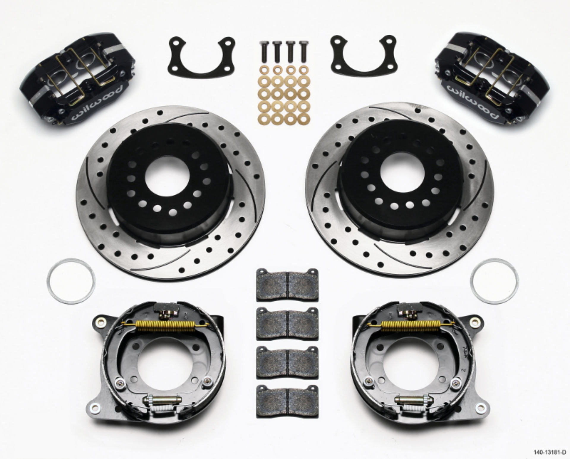 Picture of Wilwood Dynapro Lug Mount P-S Park Brake Kit Drilled New Big Ford 2-50in Offset