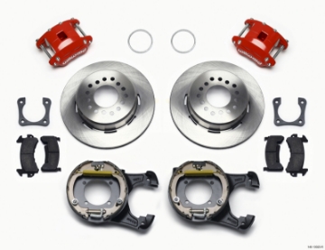 Picture of Wilwood D154 P-S Park Brake Kit Red 12 Bolt 2-81in Offset Staggered Shock