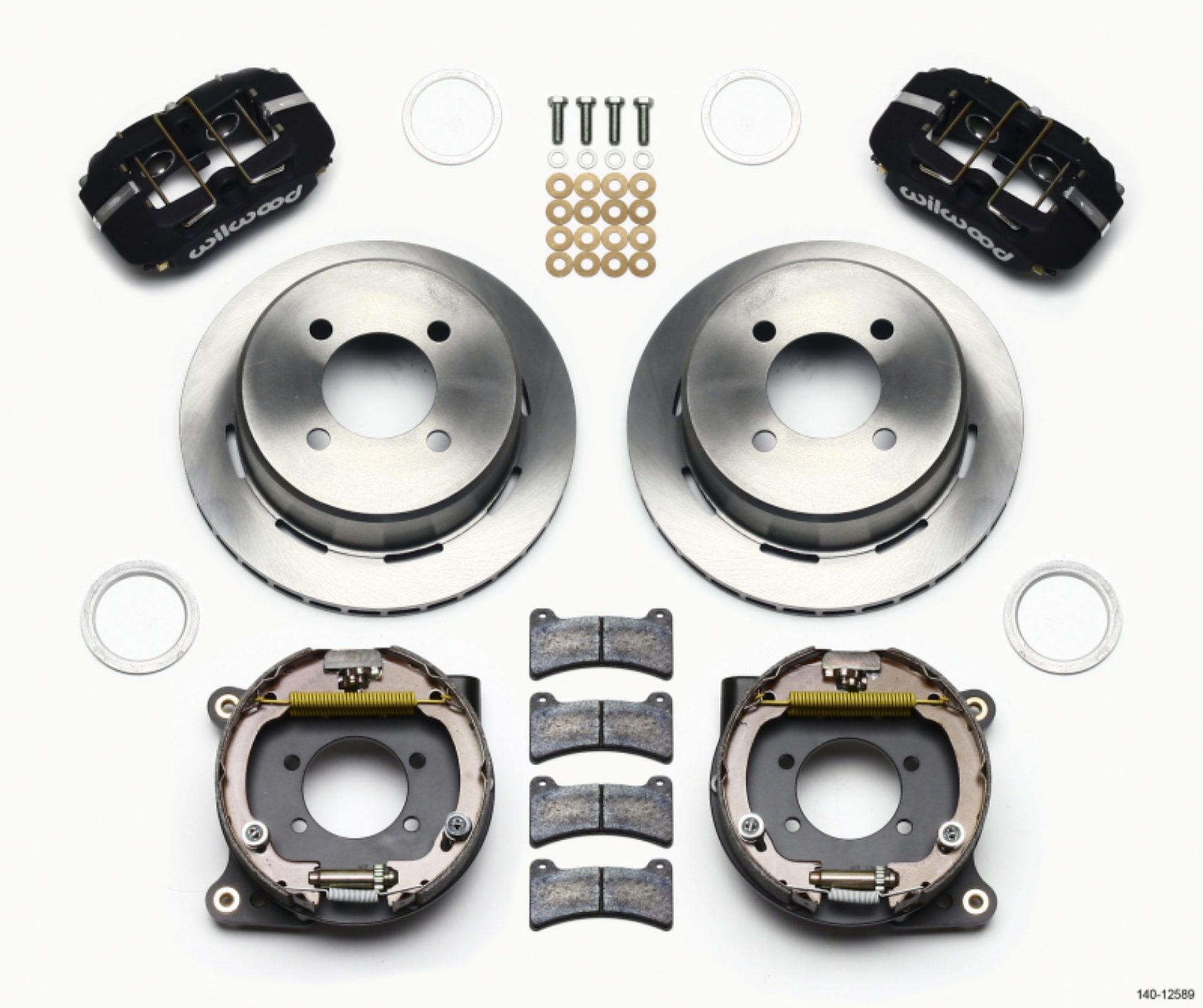 Picture of Wilwood Dynapro Low-Profile 11-00in P-Brake Kit Ford 7-5in Rear 2-80 Offset - 4-Lug