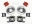 Picture of Wilwood D154 P-S Park Brake Kit Red 12 Bolt 2-75in offset Staggered Shock