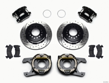 Picture of Wilwood D154 P-S Park Brake Kit Drilled 12 Bolt 2-75in offset Staggered Shock