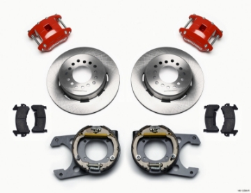 Picture of Wilwood D154 P-S Park Brake Kit Red Chevy C-10 2-42 Offset 5-lug