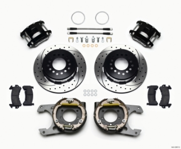 Picture of Wilwood D154 P-S Park Brake Kit Drilled Jeep Dana 35 2-56 Off 5-lug w- lines