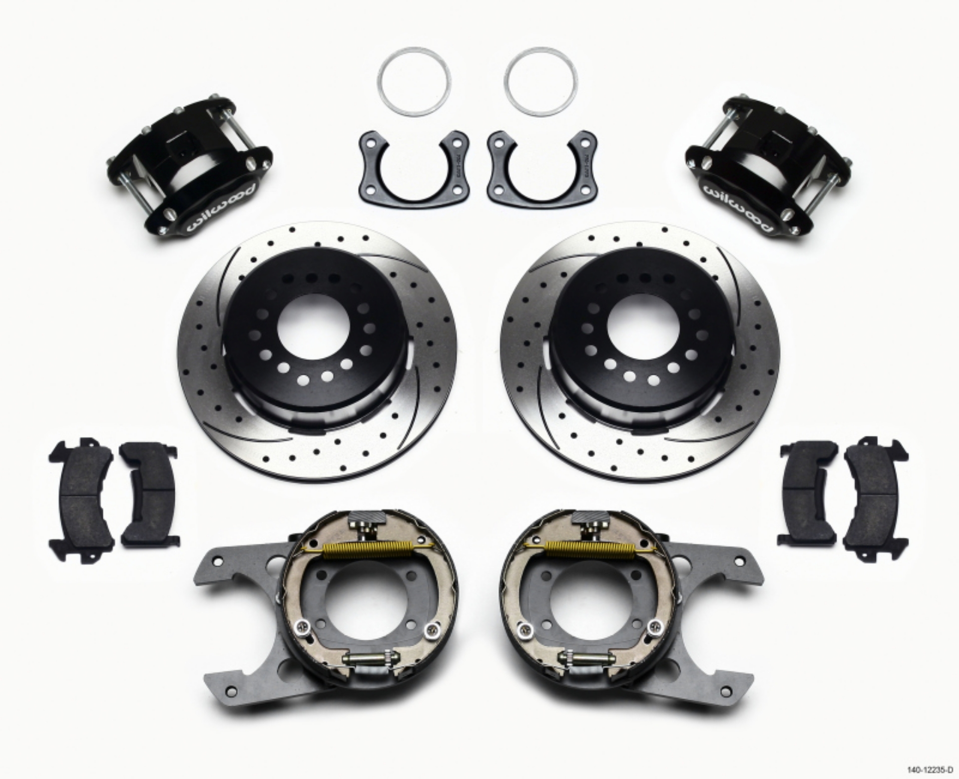 Picture of Wilwood D154 P-S Park Brake Kit Drilled New Big Ford 2-50in Off Front Mount