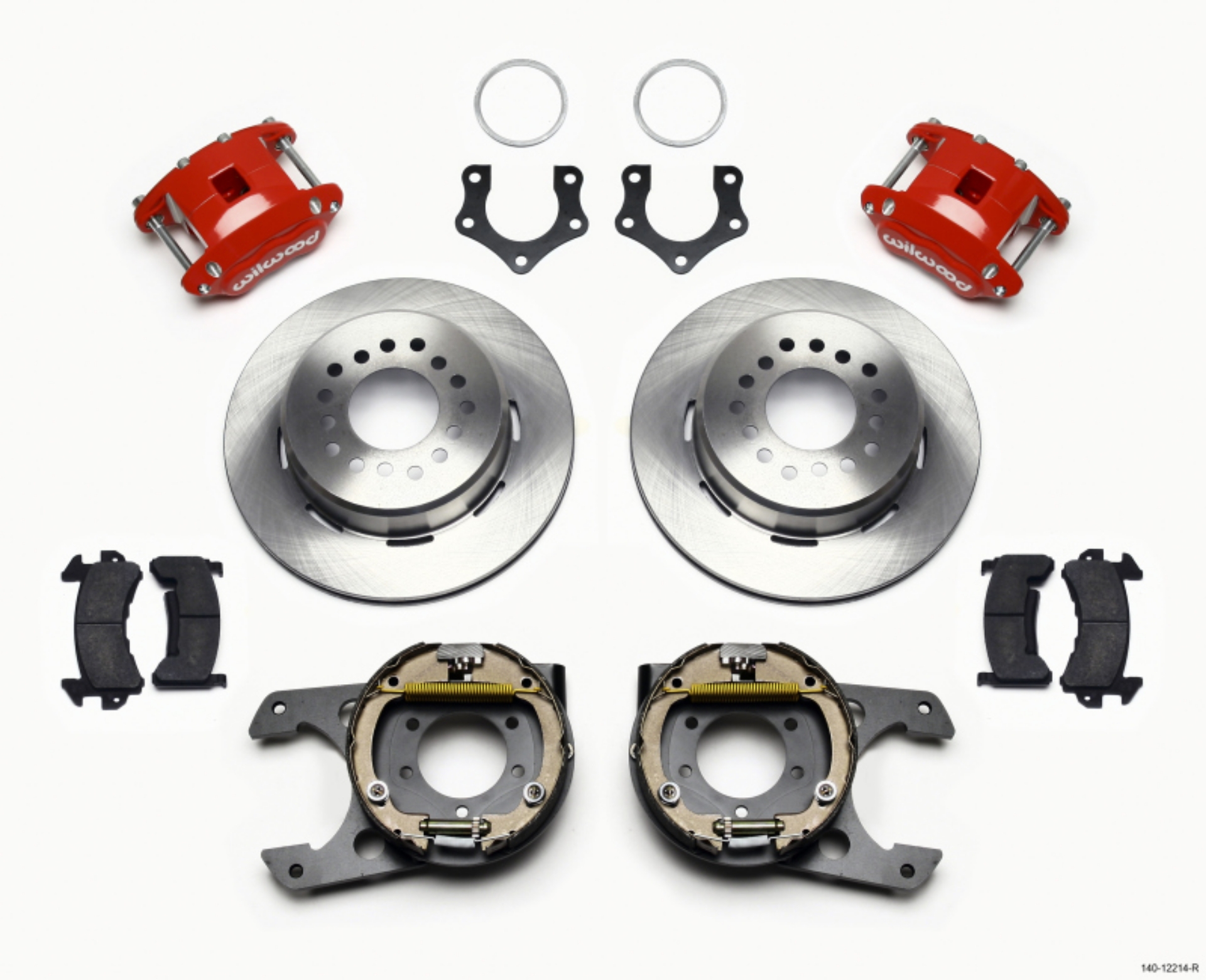 Picture of Wilwood D154 P-S Park Brake Kit Red Mopar-Dana 2-36in Off w-Snap Ring Bearing