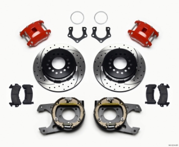 Picture of Wilwood D154 P-S P-B Kit Drilled-Red Mopar-Dana 2-36in Off w-Snap Ring Bearing
