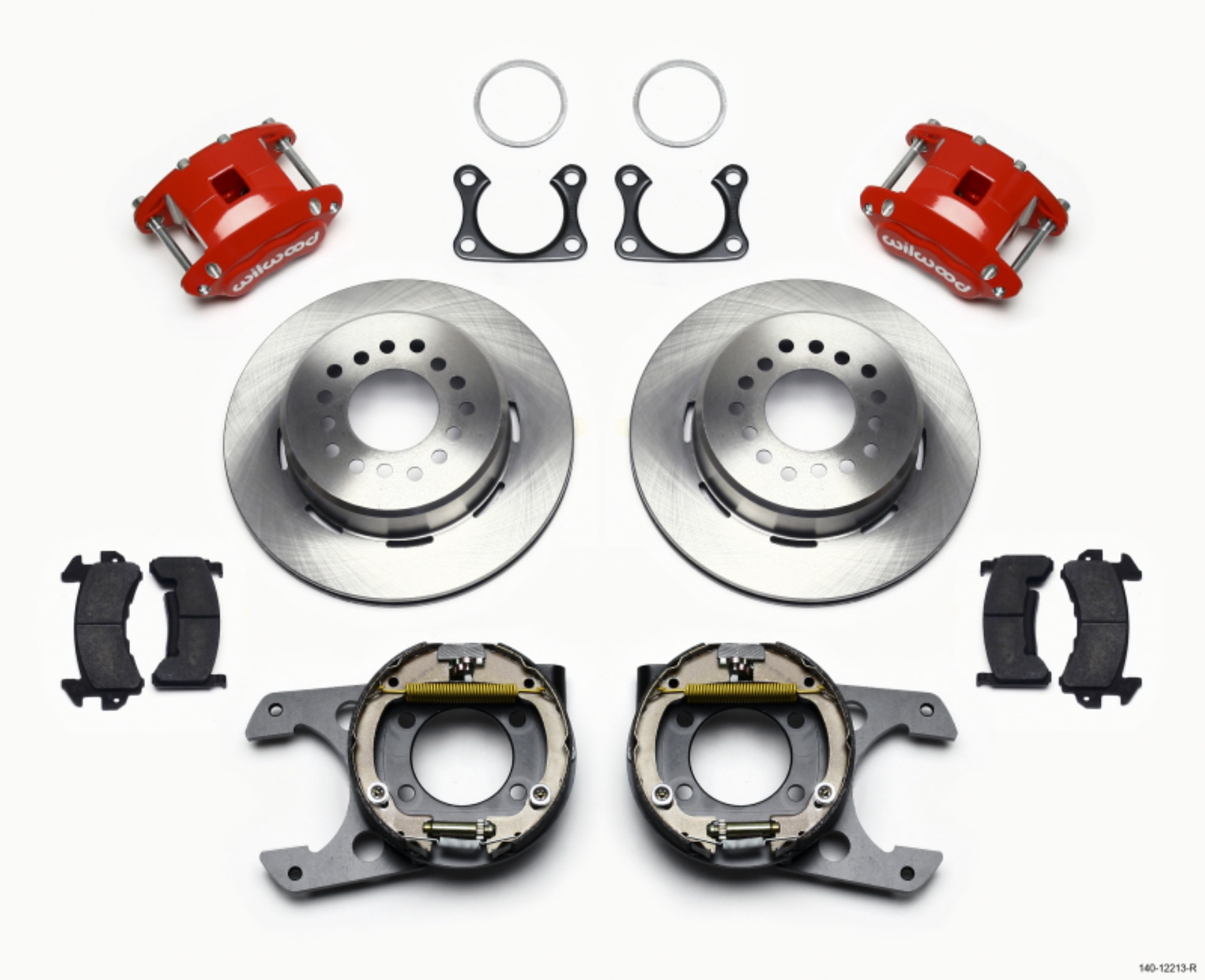 Picture of Wilwood D154 P-S Park Brake Kit Red Big Ford 2-36in Offset