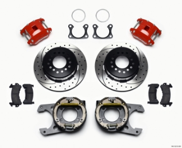 Picture of Wilwood D154 P-S P-B Kit Drilled-Red Big Ford 2-36in Offset
