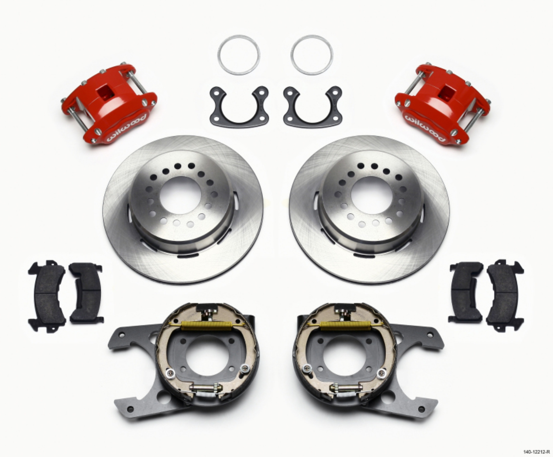 Picture of Wilwood D154 P-S Park Brake Kit Red Small Ford 2-50in Offset