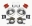 Picture of Wilwood D154 P-S Park Brake Kit Red Small Ford 2-50in Offset