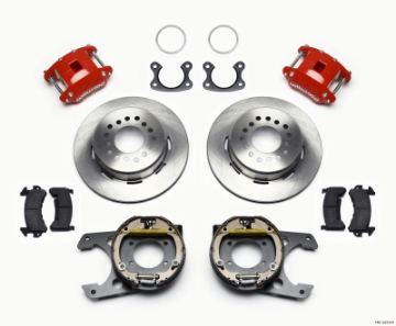 Picture of Wilwood D154 P-S Park Brake Kit Red Small Ford 2-50in Offset