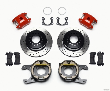 Picture of Wilwood D154 P-S P-B Kit Drilled-Red Small Ford 2-50in Offset
