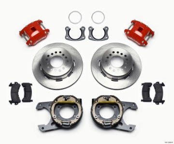 Picture of Wilwood D154 P-S Park Brake Kit Red New Big Ford 2-50in Offset