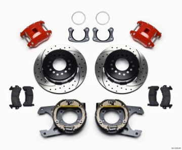 Picture of Wilwood D154 P-S P-B Kit Drilled-Red New Big Ford 2-50in Offset