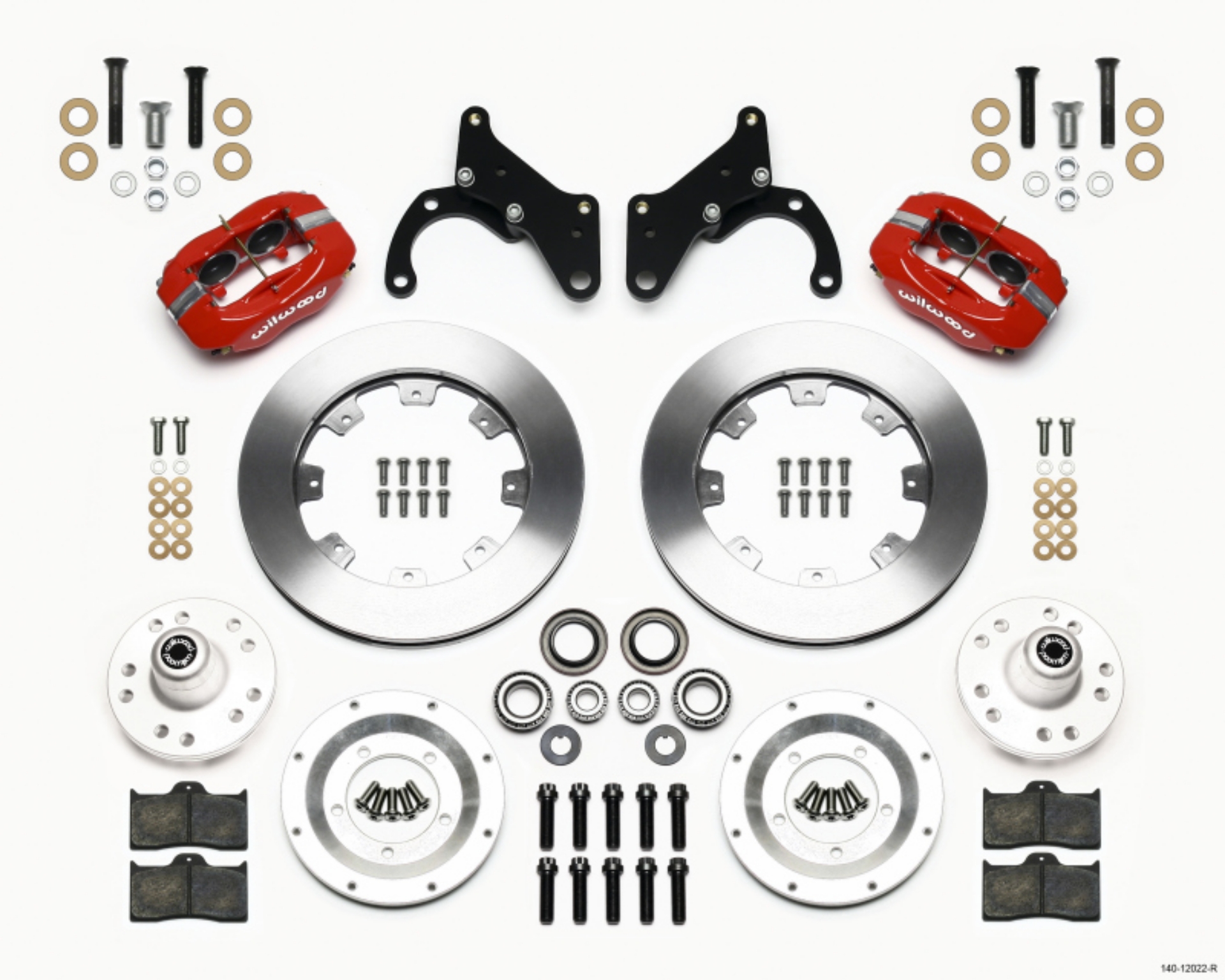 Picture of Wilwood Forged Dynalite Front Kit 12-19in Red 65-68 Chevy Impala -Drum Spindle