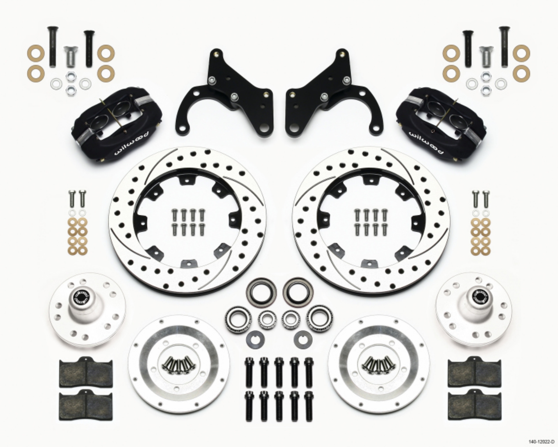 Picture of Wilwood Forged Dynalite Front Kit 12-19in Drilled 65-68 Chevy Impala -Drum Spindle