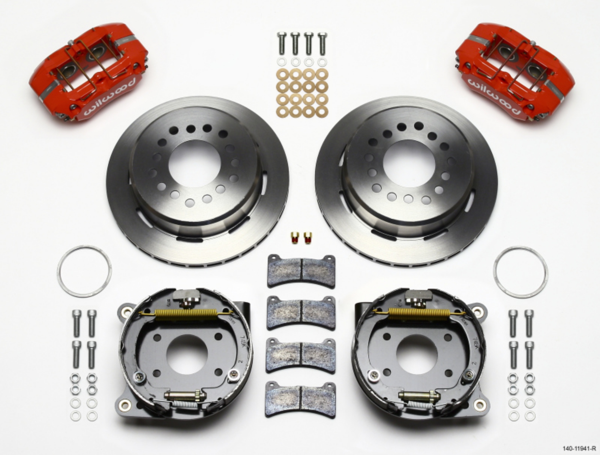 Picture of Wilwood Dynapro Low-Profile 11-00in P-Brake Kit - Red AMC 71-74 2-60in Offset
