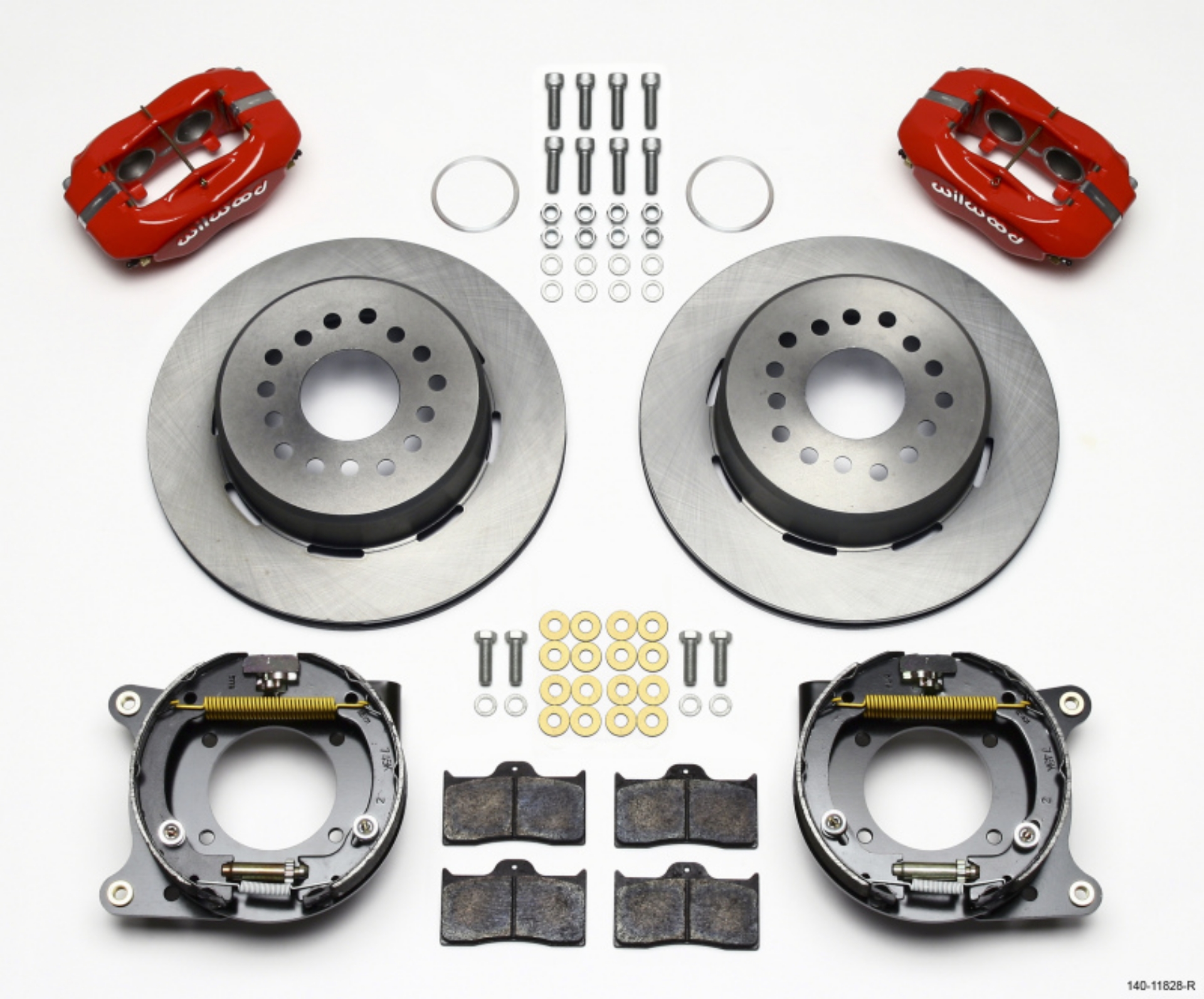 Picture of Wilwood Forged Dynalite P-S Park Brake Kit Red Impala 59-64 - Corvette 57-62