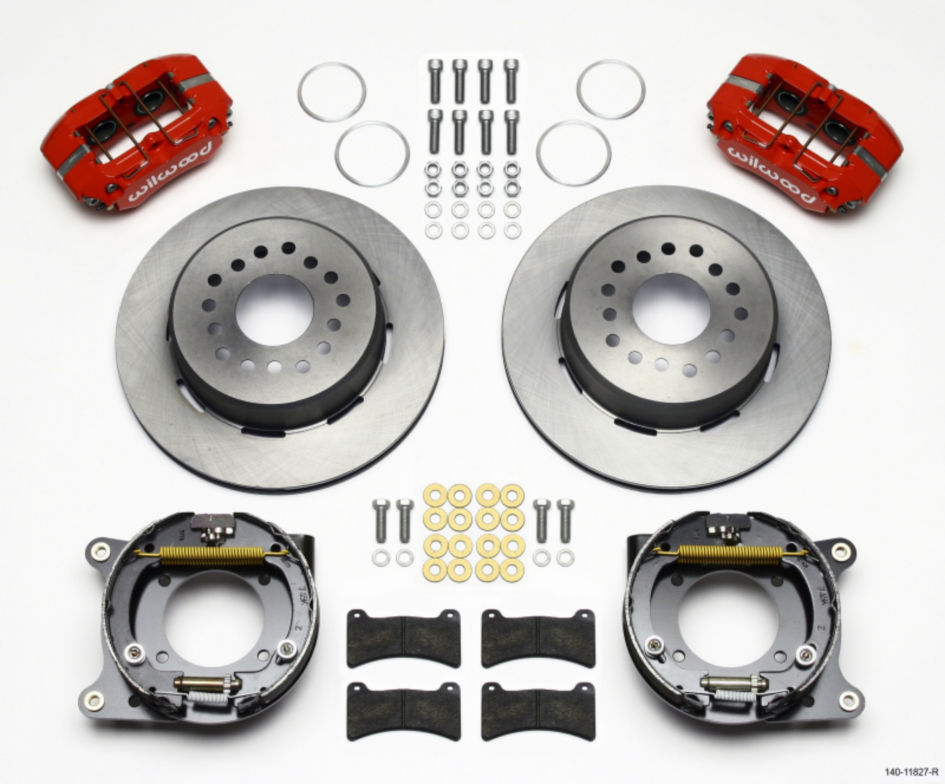 Picture of Wilwood Dynapro Low-Profile 11-00in P-Brake Kit - Red Impala 59-64 - Corvette 57-62