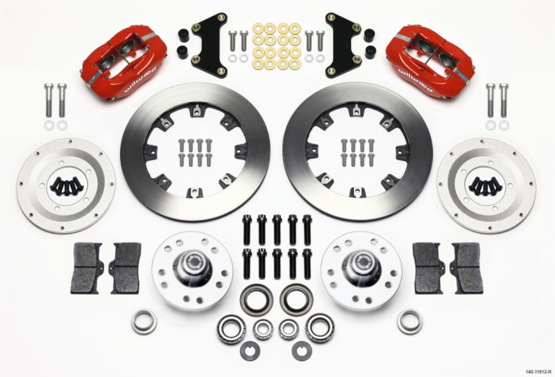 Picture of Wilwood Forged Dynalite Front Kit 12-19in Red 49-54 Chevy-53-62 Corvette *Line Kit Needed*