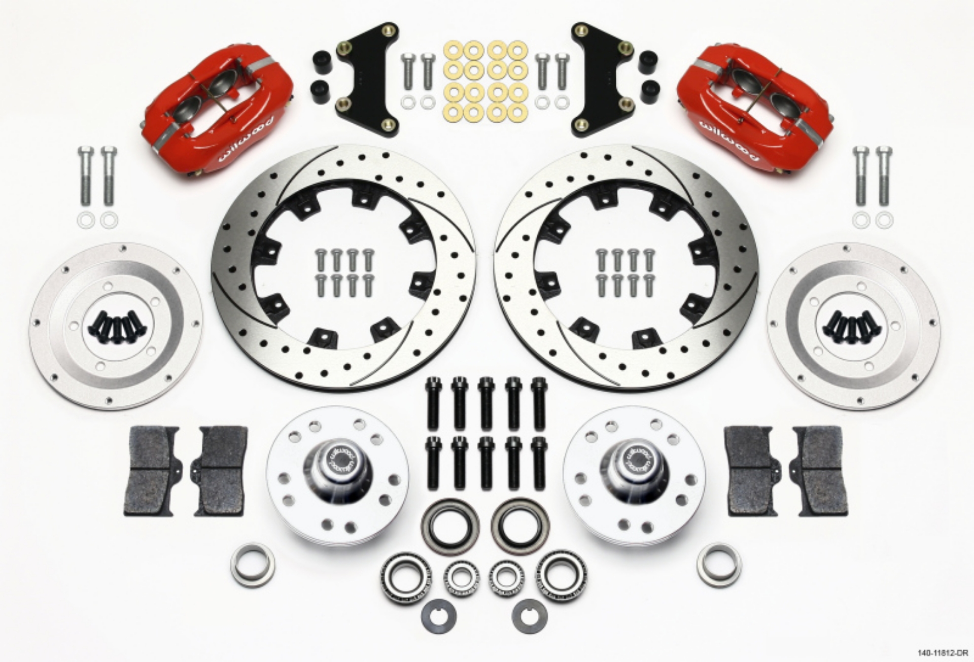 Picture of Wilwood Forged Dynalite Front Kit 12-19in Drilled Red 49-54 Chevy-53-62 Corvette *Line Kit Needed*