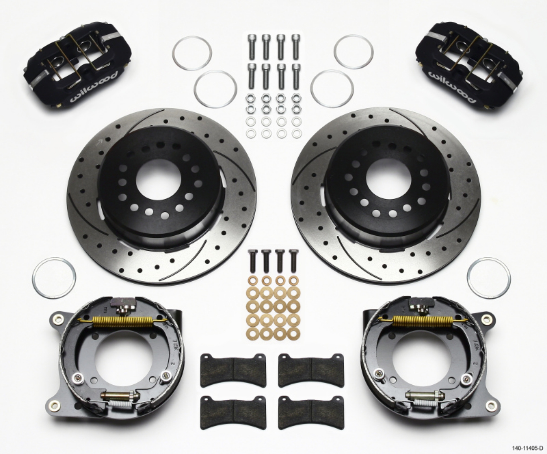 Picture of Wilwood Dynapro Low-Profile 11-00in P-Brake Kit Drilled 55-57 Chevy 2-34in Offset