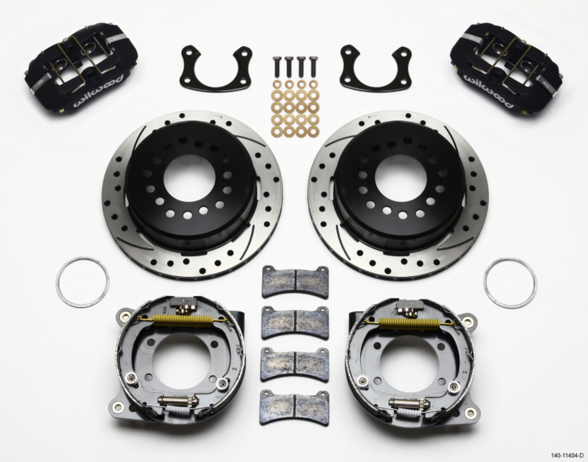 Picture of Wilwood Dynapro Low-Profile 11-00in P-Brake Kit Drilled New Big Ford 2-50in Off Front Mount
