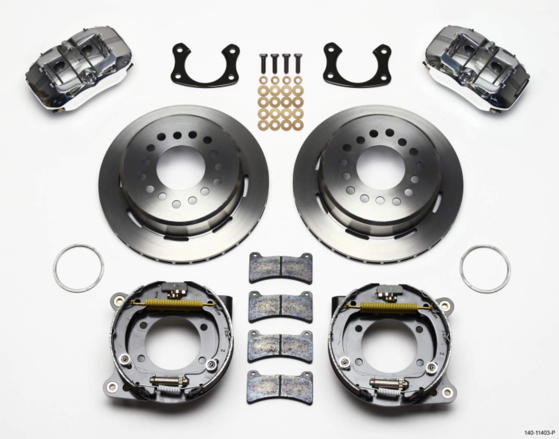 Picture of Wilwood Dynapro Low-Profile 11-00in P-Brake Kit - Polish Small Ford 2-50in Offset