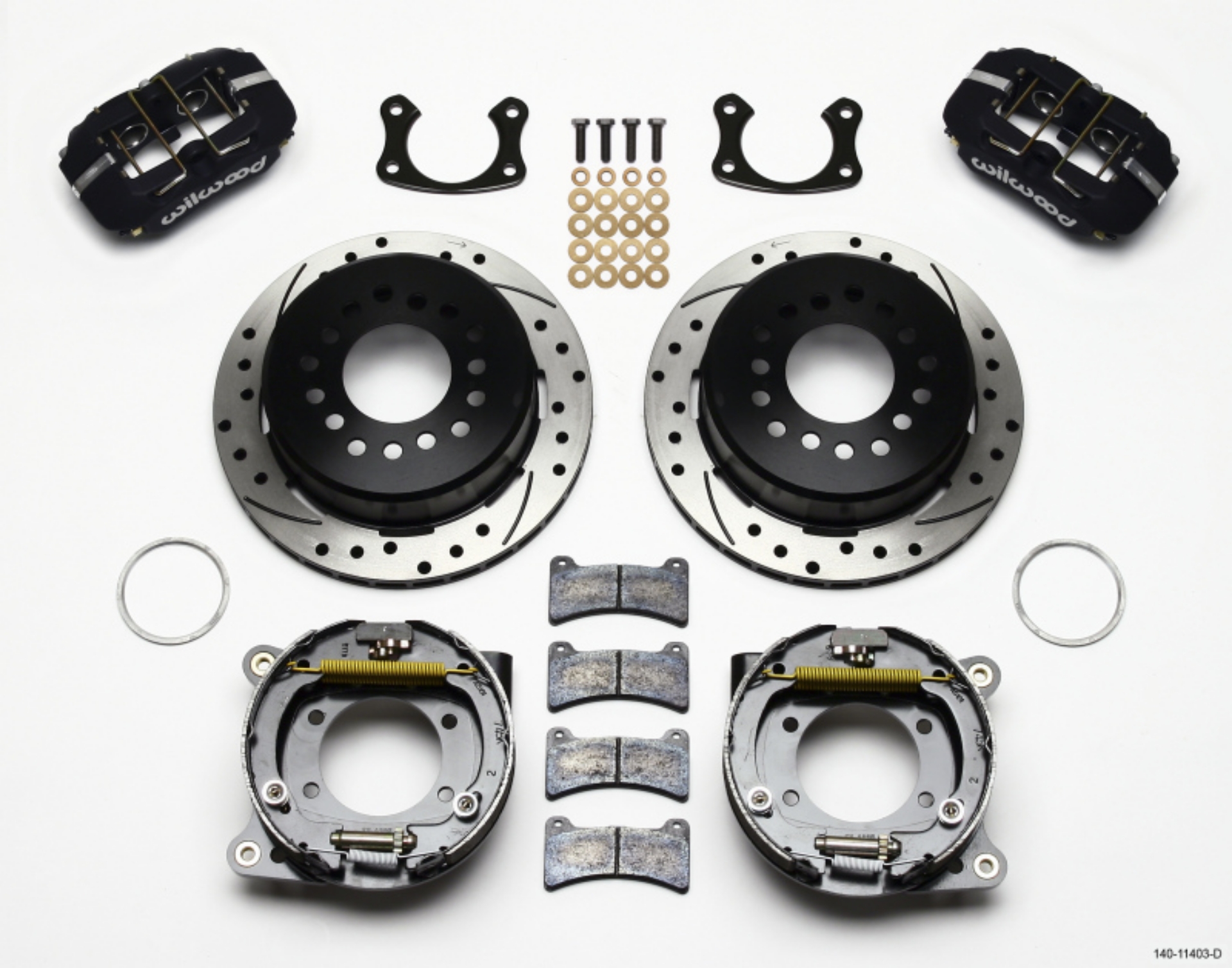 Picture of Wilwood Dynapro Low-Profile 11-00in P-Brake Kit Drilled Small Ford 2-50in Offset