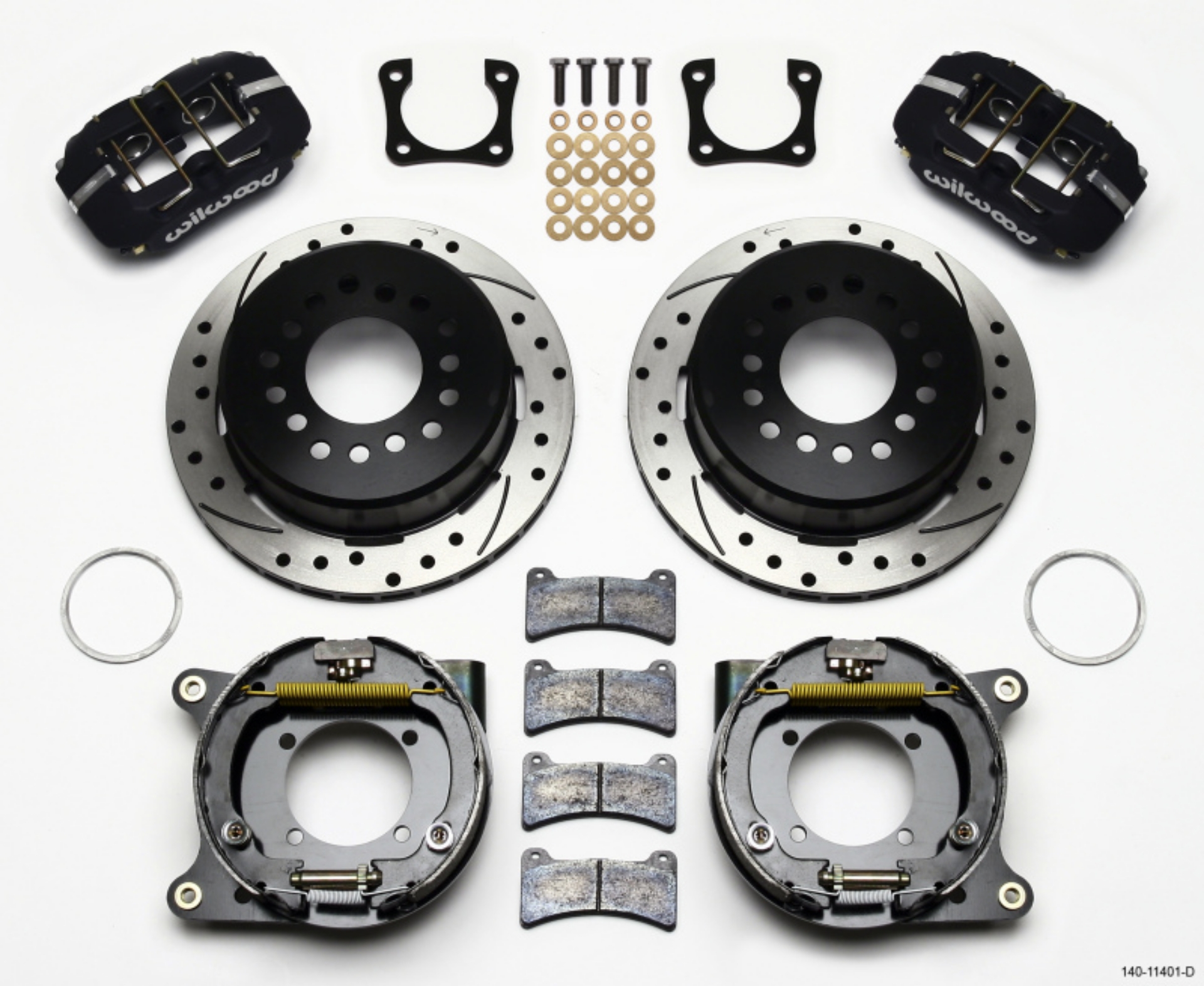 Picture of Wilwood Dynapro Low-Profile 11-00in P-Brake Kit Drilled Chevy 12 Bolt Spcl 2-81in Offset