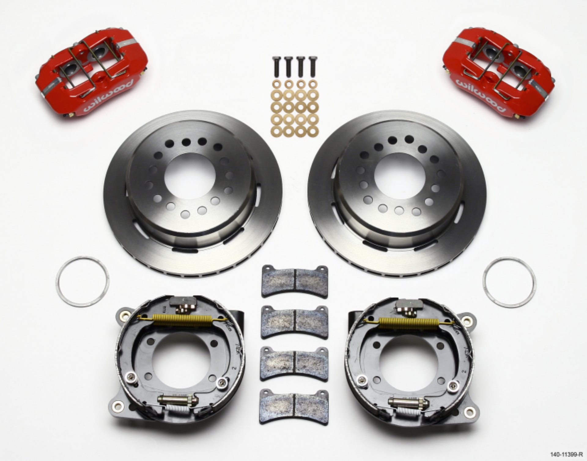 Picture of Wilwood Dynapro Low-Profile 11-00in P-Brake Kit - Red 93-97 Camaro-Firebird 2-75in Offset