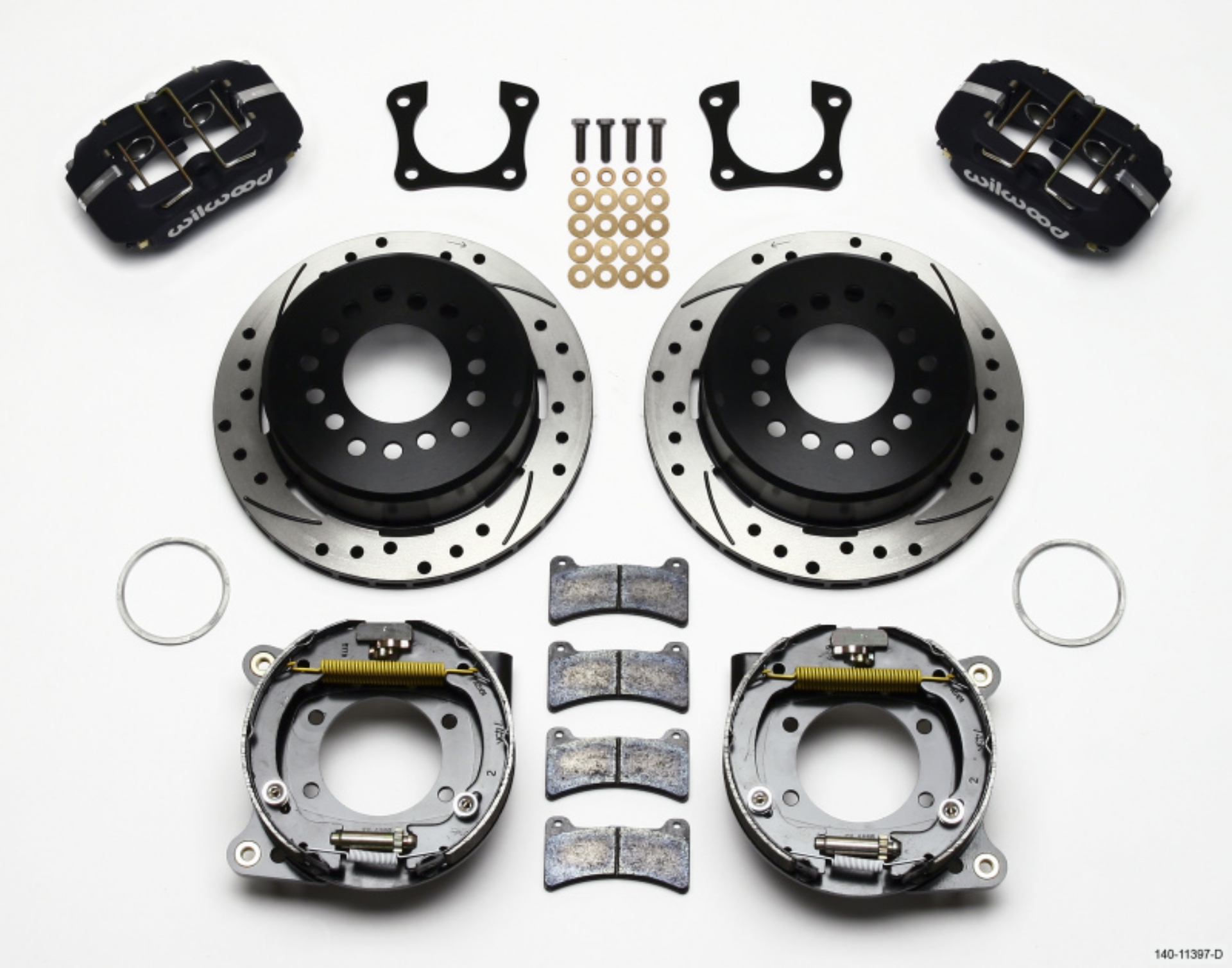 Picture of Wilwood Dynapro Low-Profile 11-00in P-Brake Kit Drilled 58-64 Olds-Pontiac Ends 2-81in Offset