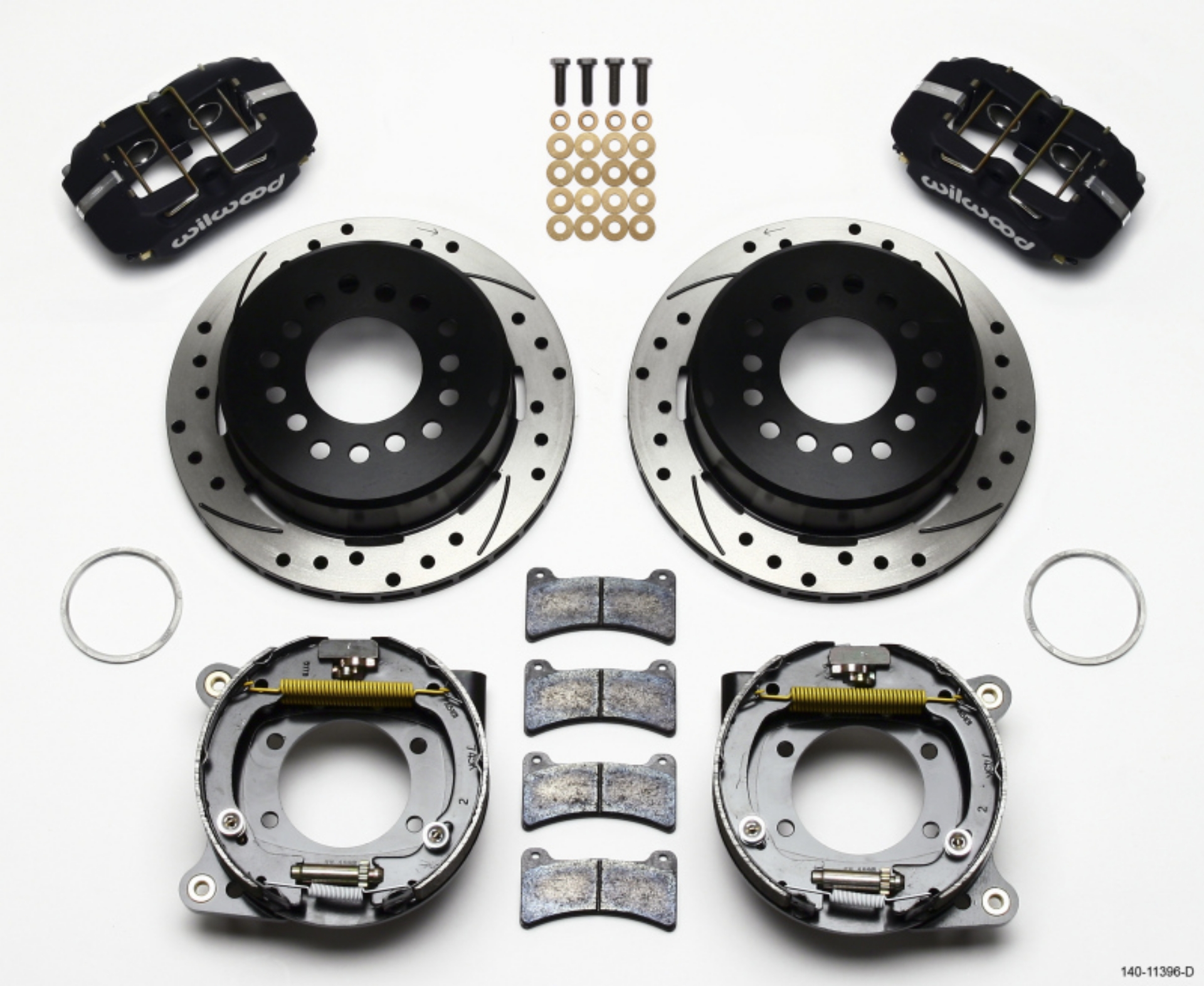 Picture of Wilwood Dynapro Low-Profile 11-00in P-Brake Kit Drilled Ford 8-8 w-2-50in Offset-5 Lug