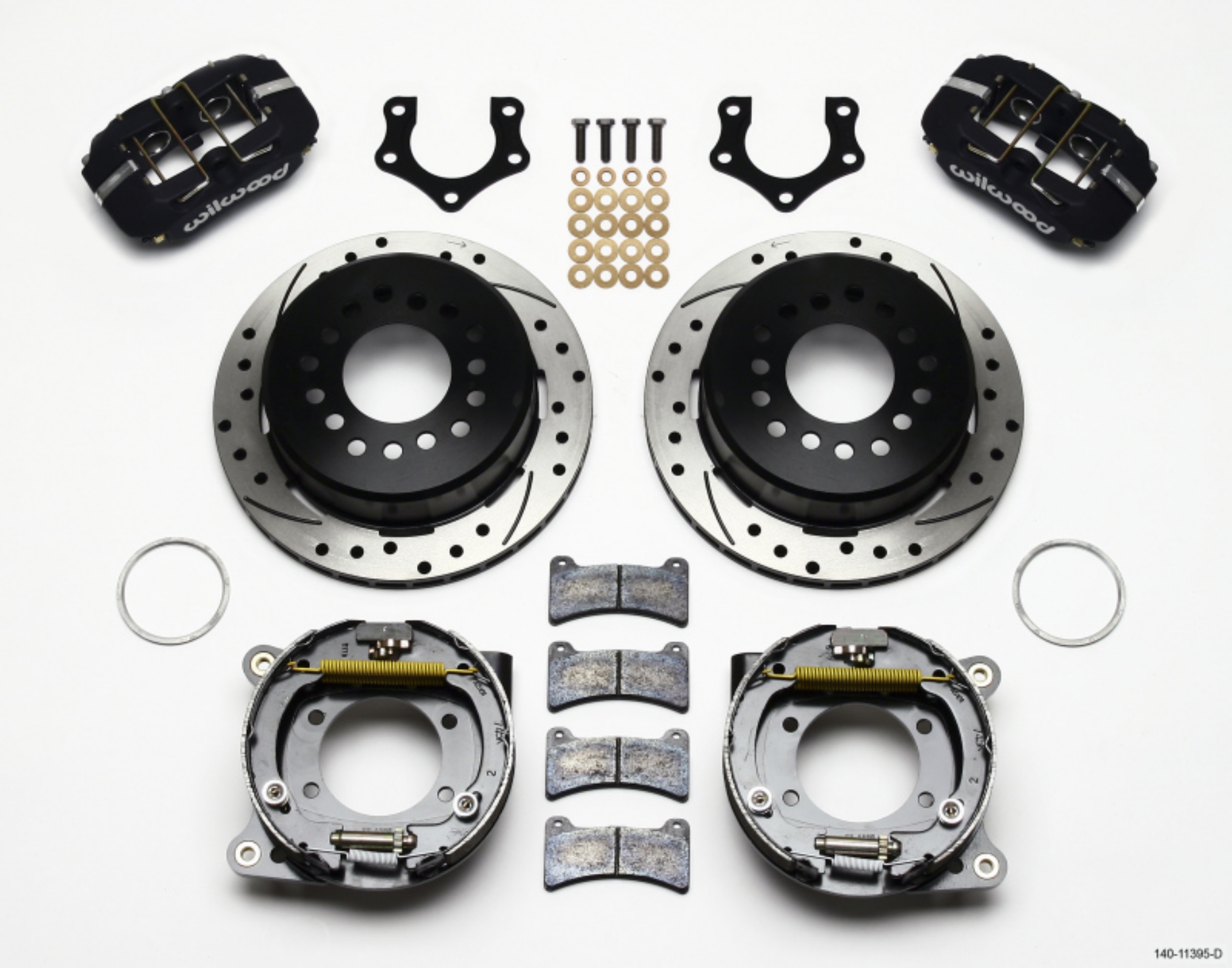 Picture of Wilwood Dynapro Low-Profile 11-00in P-Brake Kit Drilled Mopar-Dana 2-36in Off w-Snap Ring Bearing