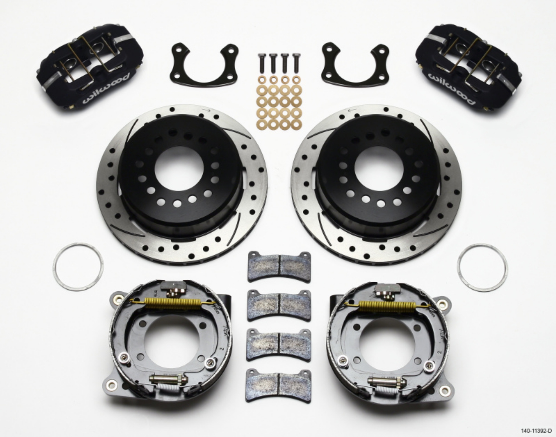 Picture of Wilwood Dynapro Low-Profile 11-00in P-Brake Kit Drilled New Big Ford 2-50in Off Staggered Mount