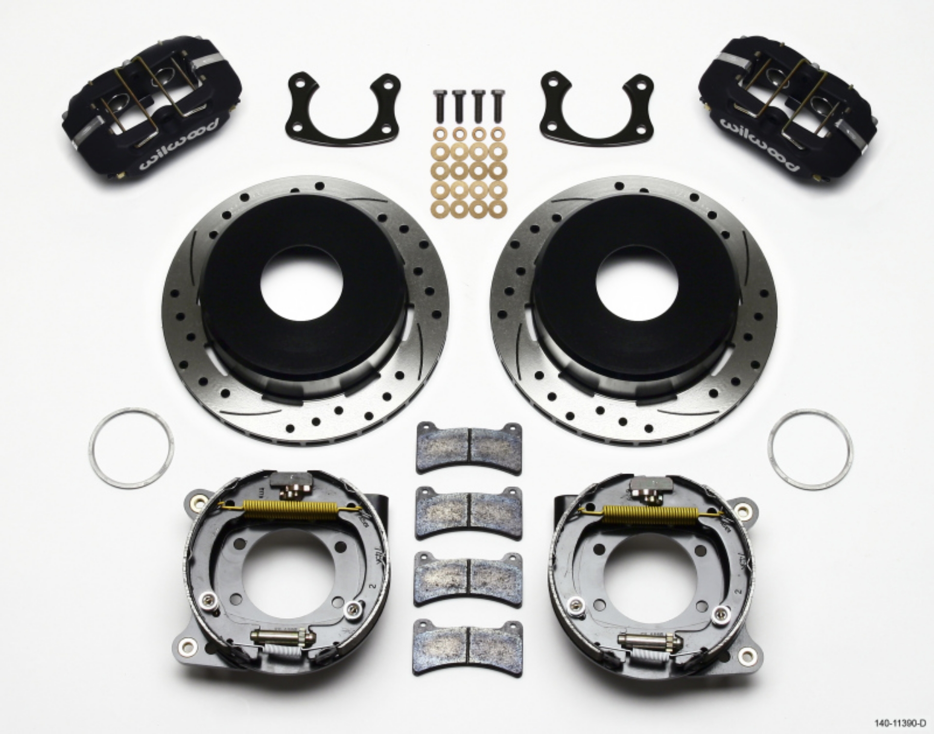 Picture of Wilwood Dynapro Low-Profile 11-00in P-Brake Kit Drilled New Big Ford 2-50in Offset