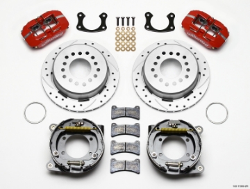 Picture of Wilwood Dynapro Low-Profile 11-00in P-Brake Kit Drill Zinc Red New Big Ford 2-50in Offset