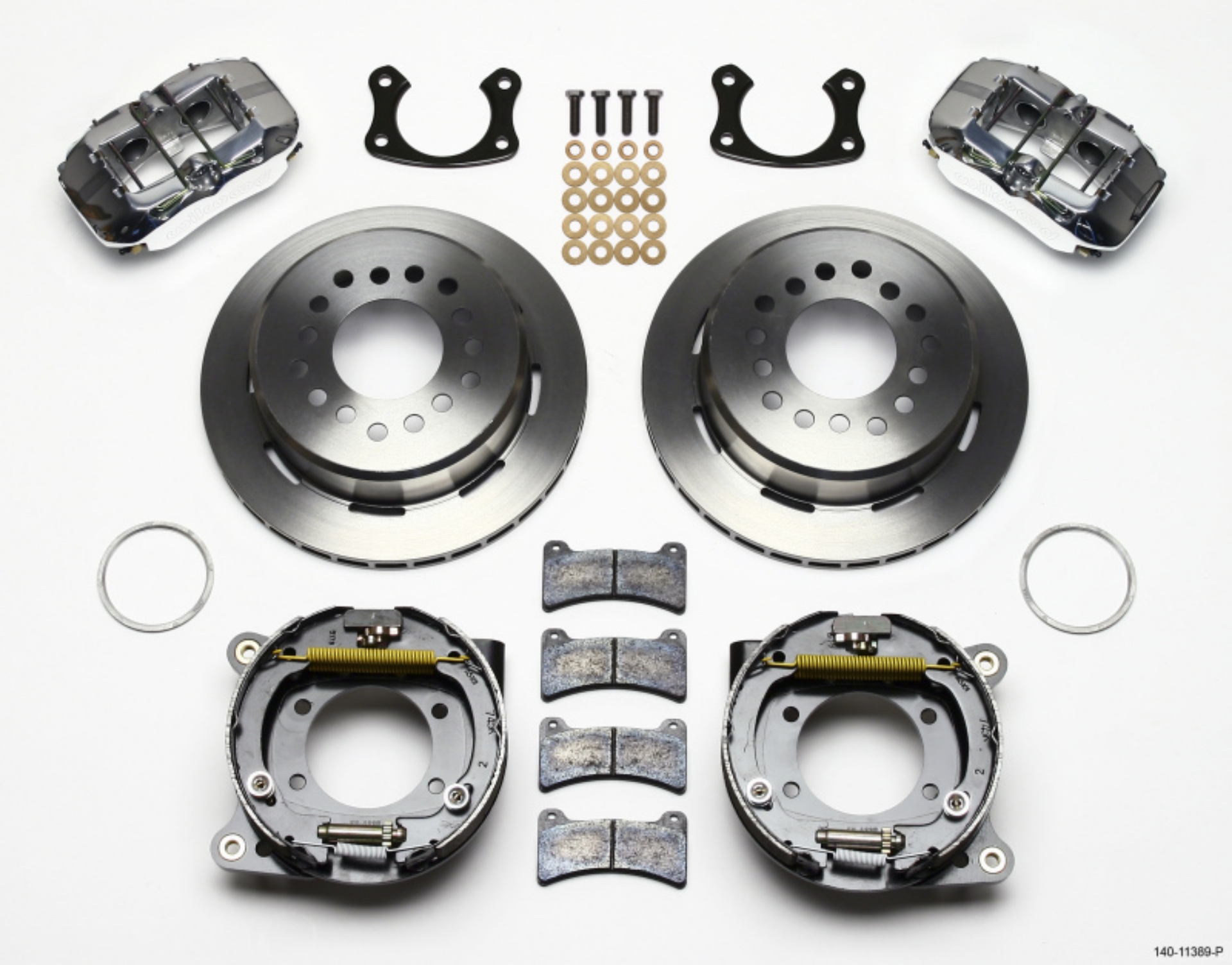Picture of Wilwood Dynapro Low-Profile 11-00in P-Brake Kit-Polish New Big Ford 2-50in Offset