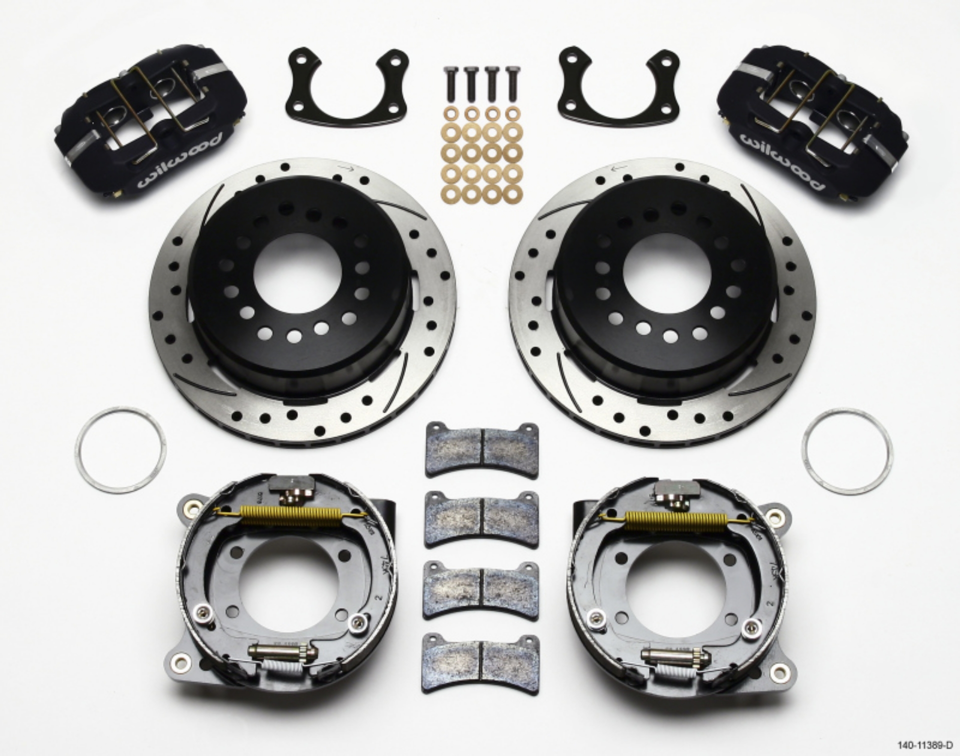 Picture of Wilwood Dynapro Low-Profile 11-00in P-Brake Kit Drilled New Big Ford 2-50in Offset