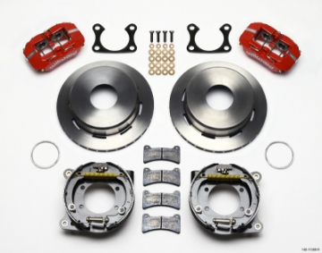 Picture of Wilwood Dynapro Low-Profile 11-00in P-Brake Kit - Red Big Ford 2-36in Offset Currie
