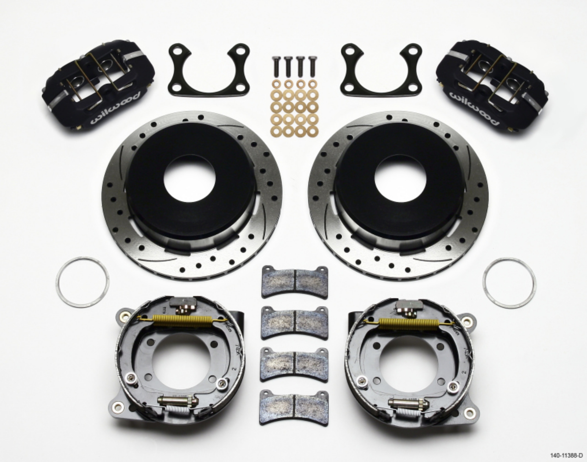 Picture of Wilwood Dynapro Low-Profile 11-00in P-Brake Kit Drilled Big Ford 2-36in Offset Currie
