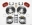 Picture of Wilwood Dynapro Low-Profile 11-00in P-Brake Kit - Red Big Ford 2-36in Offset