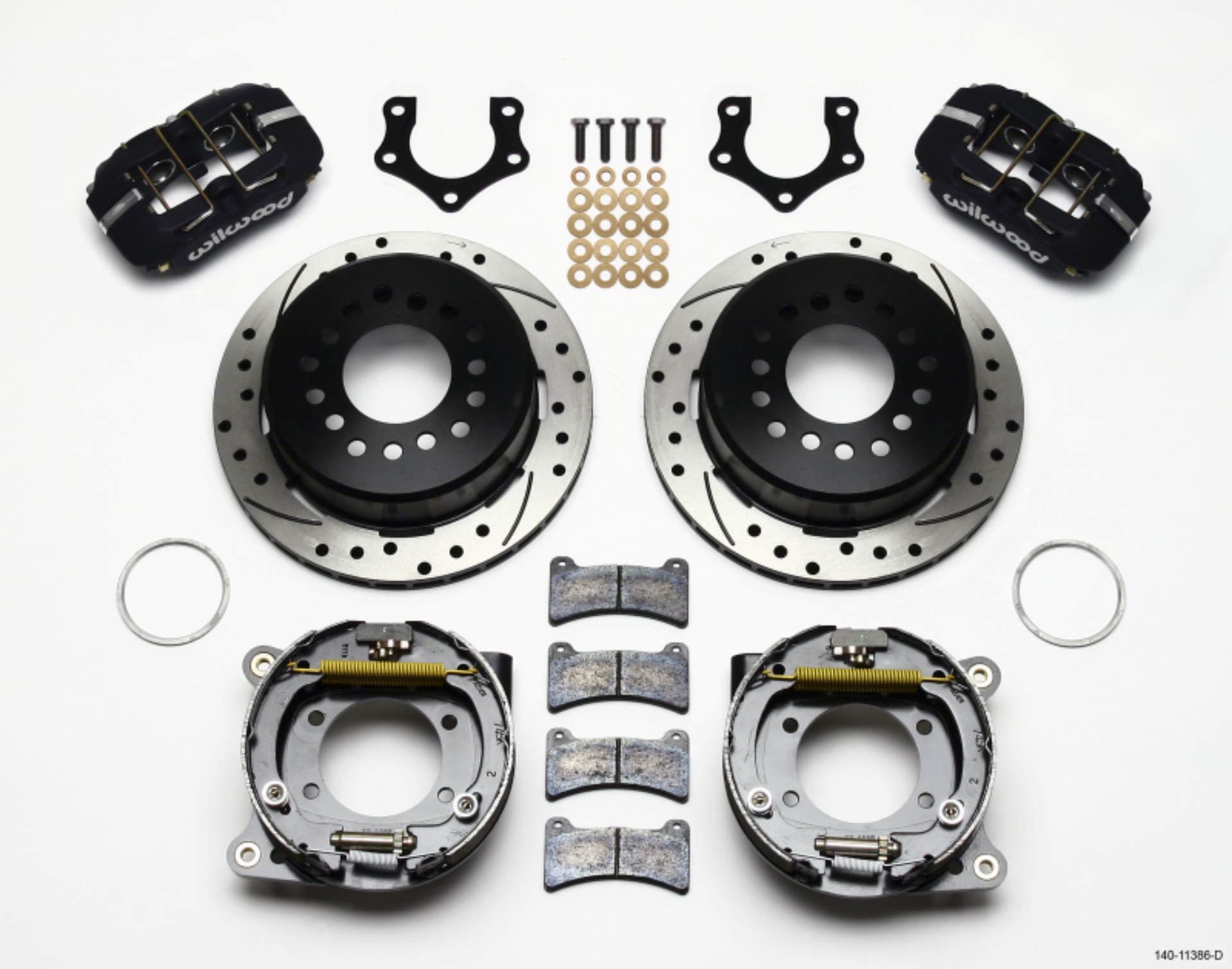 Picture of Wilwood Dynapro Low-Profile 11-00in P-Brake Kit Drilled Mopar-Dana 2-50in Off w-Snap Ring Bearing