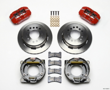 Picture of Wilwood Dynapro Low-Profile 11-00in P-Brake Kit - Red Chevy C-10 2-42 Offset 5-lug