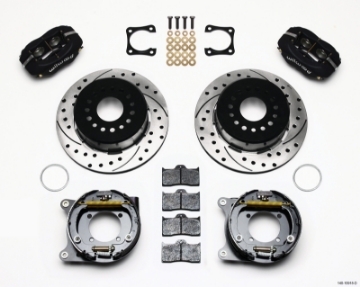 Picture of Wilwood Forged Dynalite P-S Park Brake Kit Drilled Chevy 12 Bolt-Spec 3-15in Bearing Staggered mt