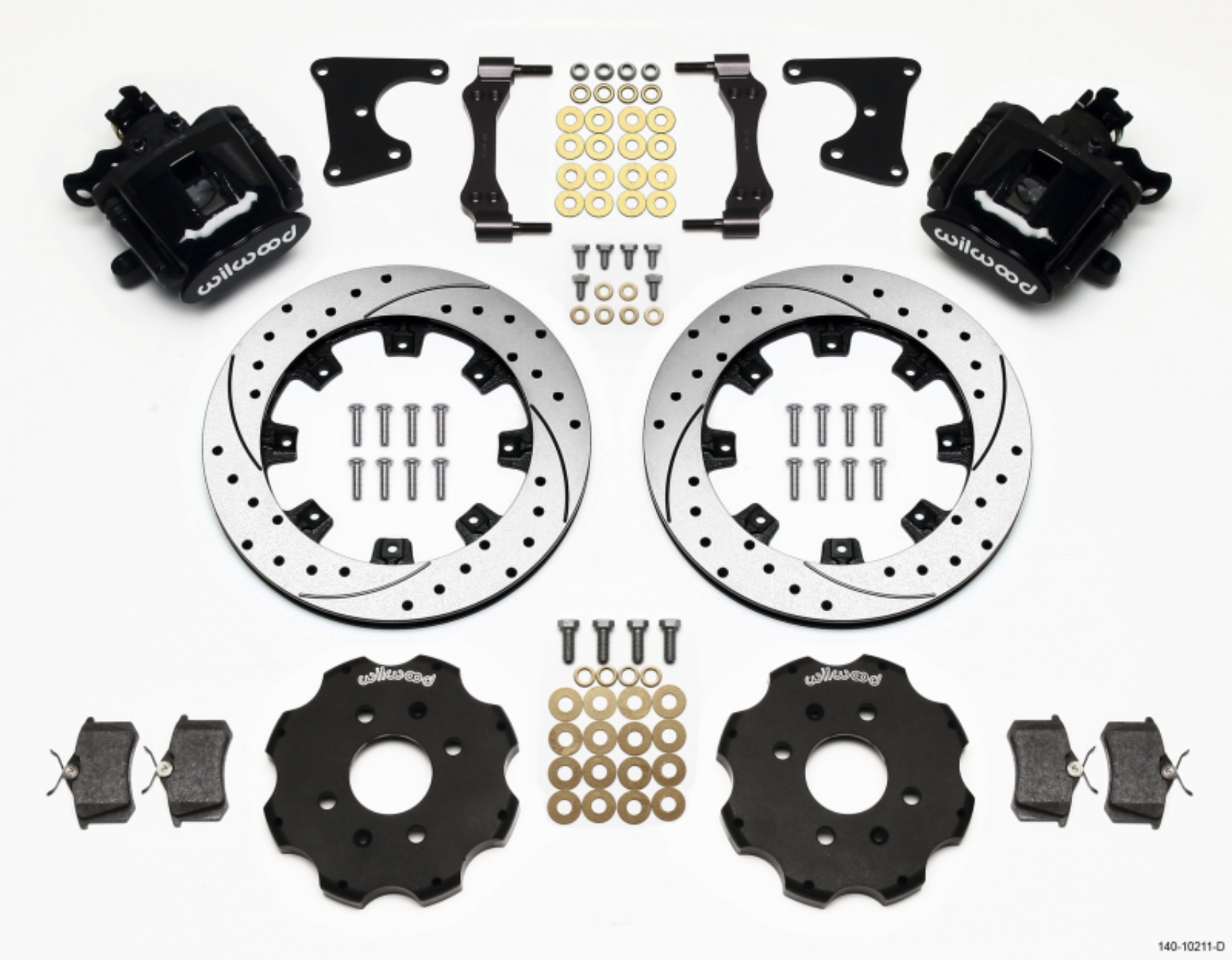 Picture of Wilwood Combination Parking Brake Rear Kit 12-19in Drilled Civic - Integra Drum 2-71 Hub Offset